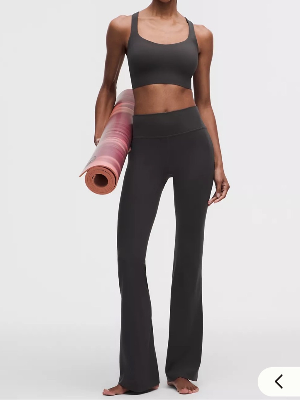 Lululemon Groove High Rise Flare Nulu Leggings Pants Charcoal Gray 6